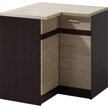 Kuchyňská skříňka Rohová kuchyňská skříňka Livia 90 cm levá dub sonoma/tmavě hnědá