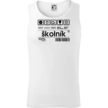 Čárový kód - Školník - Tílko pánské Core - M ( Bílá )