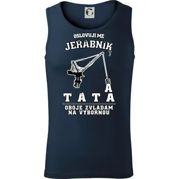 Oslovují mě jeřábník a táta - Tílko pánské Core - M ( Námořní modrá (velmi tmavá - téměř černá) )