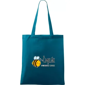 Čmelák = dobrej zvuk - Taška bavlněná - 42 x 38 cm ( Petrolejová )