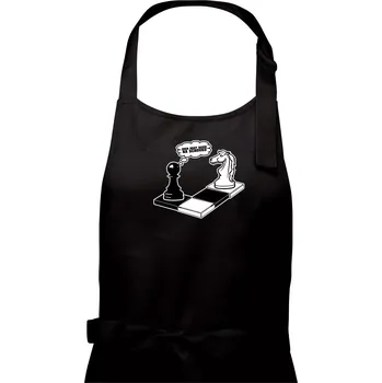 Kuchyňská zástěra Jdem hrát radši na schovku - Pánská zástěra na vaření - Univerzální velikost ( Černá )