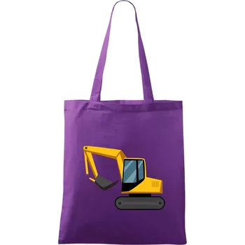 Bagr bez nápisu z boku - Taška bavlněná - 42 x 38 cm ( Fialová )