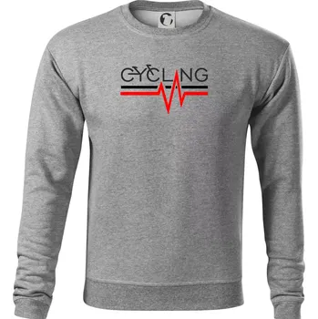 Pánská mikina Cycling ekg - Mikina Essential pánská - S ( Tmavě šedý melír )