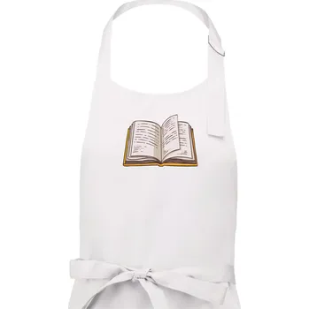 Kuchyňská zástěra Kniha barevná otevřená - Dámská zástěra na vaření - Univerzální velikost ( Bílá )