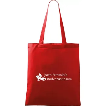 Nákupní taška Odvezu si to sám - Taška bavlněná - 42 x 38 cm ( Červená )