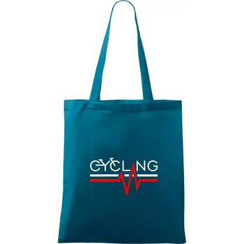 Cycling ekg - Taška bavlněná - 42 x 38 cm ( Petrolejová )