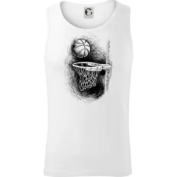 Basketball - kresba tužkou - Tílko pánské Core - 2XL ( Bílá )