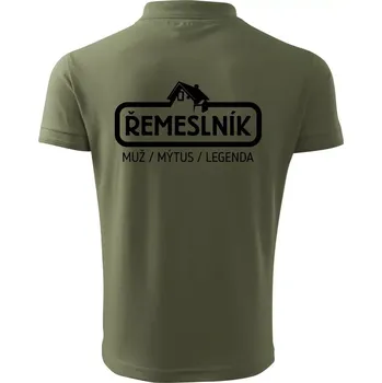 Pánská košile Řemeslník - muž mýtus legenda - Polokošile pánská Pique Polo 203 - 4XL ( Khaki )