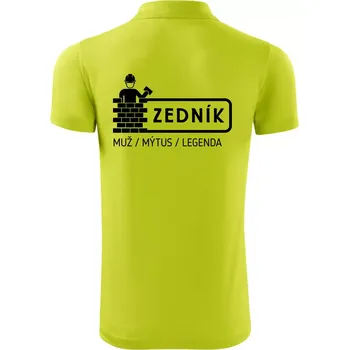 Pánská košile Zedník - muž mýtus legenda - Polokošile Victory sportovní (dresovina) - S ( Limetková )