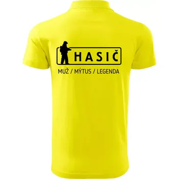 Pánská košile Hasič - muž mýtus legenda - Polokošile pánská Pique Polo 203 - 3XL ( Citrónová )