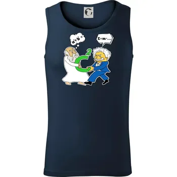 Pythagoras a Albert boj o C - Tílko pánské Core - L ( Námořní modrá (velmi tmavá - téměř černá) )