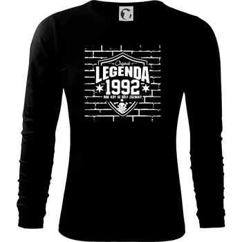 Pánská móda Zedník - legenda - 1992 - Triko s dlouhým rukávem FIT-T long sleeve - M ( Černá )