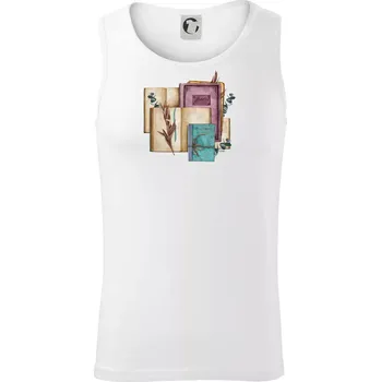 Knihy staré fialové - Tílko pánské Core - XL ( Bílá )