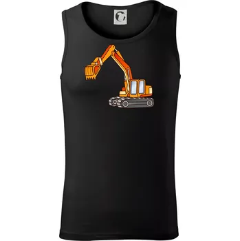 Bagr bez nápisu oranžový - Tílko pánské Core - L ( Černá )