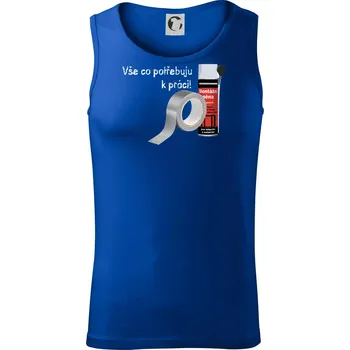 Pěna a páska - vše co potřebuji k práci - Tílko pánské Core - 2XL ( Královská modrá )