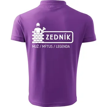 Pánská košile Zedník - muž mýtus legenda - Polokošile pánská Pique Polo 203 - 2XL ( Fialová )