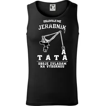 Pánské termoprádlo Oslovují mě jeřábník a táta - Tílko pánské Core - XL ( Černá )