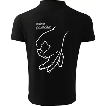 Pánská košile Tričko doporučila fuserinavsehodruhu - Polokošile pánská Pique Polo 203 - S ( Černá )