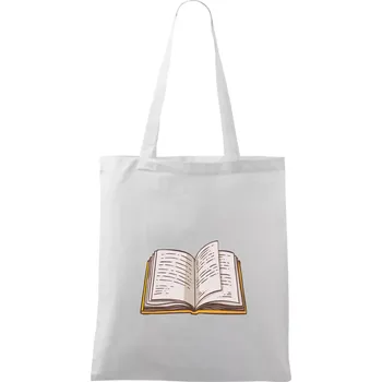 Kniha barevná otevřená - Taška bavlněná - 42 x 38 cm ( Bílá )