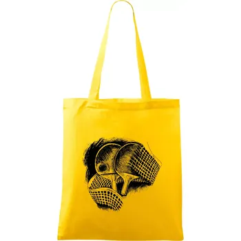 Ping pong pálky a síť - Taška bavlněná - 42 x 38 cm ( Žlutá )