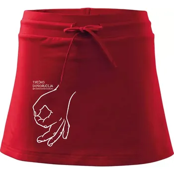 Dámská sukně Tričko doporučila fuserinavsehodruhu - Sportovní sukně - two in one - L ( Červená )