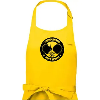 Kuchyňská zástěra Championship Table tennis - kulatý - Dámská zástěra na vaření - Univerzální velikost ( Žlutá )