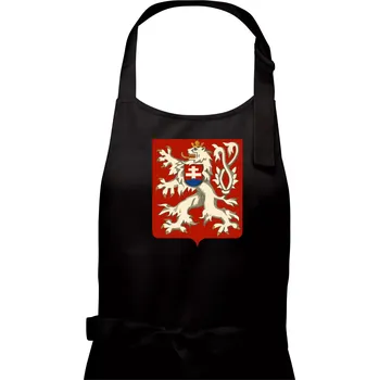 Kuchyňská zástěra Znak Česko-Slovenská republika 1938–1939 - Dámská zástěra na vaření - Univerzální velikost ( Černá )