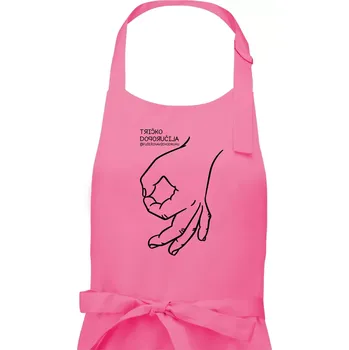 Kuchyňská zástěra Tričko doporučila fuserinavsehodruhu - Pánská zástěra na vaření - Univerzální velikost ( Růžová )