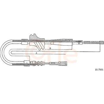 Lanko parkovací brzdy Tažné lanko, parkovací brzda COFLE 92.10.7501