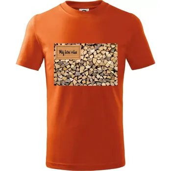 Chlapecké tričko Dřevo - můj letní relax - Tričko dětské bavlněné - 98 cm / 2 roky ( Oranžová )