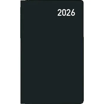 Taschenkalender Pluto geheftet Karton schwarz 2026 - Korsch Verlag