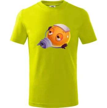 Chlapecké tričko Žárovka čte knihu - Tričko dětské bavlněné - 98 cm / 2 roky ( Limetková )