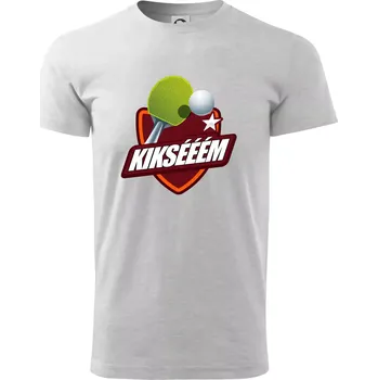 Pánské tričko Stolní tenis - Kiksééém - Triko extra velké (5-8XL) - 6XL ( Světlešedý Melír )