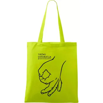 Tričko doporučila fuserinavsehodruhu - Taška bavlněná - 42 x 38 cm ( Limetková )