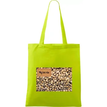 Dřevo - můj letní relax - Taška bavlněná - 42 x 38 cm ( Limetková )