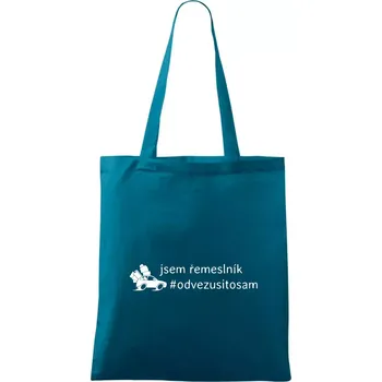 Nákupní taška Odvezu si to sám - Taška bavlněná - 42 x 38 cm ( Petrolejová )