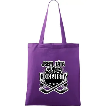 Erb - Jsem táta hokejisty - Taška bavlněná - 42 x 38 cm ( Fialová )