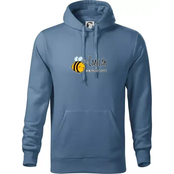 Pánská mikina Čmelák = dobrej zvuk - Mikina pánská Cape s kapucí - 5XL ( Denim )