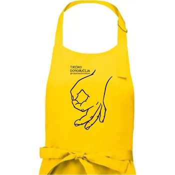 Kuchyňská zástěra Tričko doporučila fuserinavsehodruhu - Pánská zástěra na vaření - Univerzální velikost ( Žlutá )