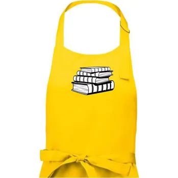 Kuchyňská zástěra Knihy černobílé na sobě - Pánská zástěra na vaření - Univerzální velikost ( Žlutá )
