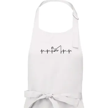 Kuchyňská zástěra Rybář ekg - Dámská zástěra na vaření - Univerzální velikost ( Bílá )