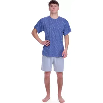 Pánské pyžamo 3535/86813 - pánské pyžamo Ruko, XL, modrá