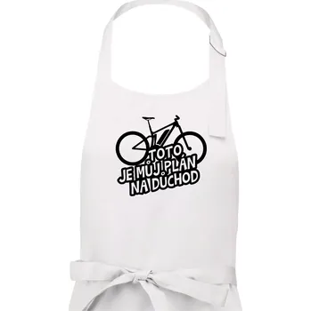 Kuchyňská zástěra Ebike plán na důchod - Dámská zástěra na vaření - Univerzální velikost ( Bílá )