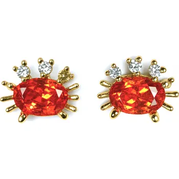 Náramek Flamenco Mystique Náušnice zlaté barvy s krystalovým krabem K1549WZ2 – Elegantní šperky pro každou příležitost