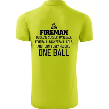 Pánská košile Fireman beacause one ball - Polokošile Victory sportovní (dresovina) - S ( Limetková )