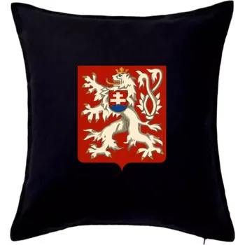 Polštář Znak malý První Republika československá 1918–1920 - Polštář 50x50 - 50x50 - Pouze potah ( Černá )