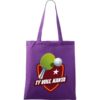 Stolní tenis - ty vole, kanta - Taška bavlněná - 42 x 38 cm ( Fialová )
