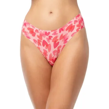 Kalhotky Dámské brazilky Love Vibes růžová bezešvé mikrovlákno, Růžová XL i41_9999954697_2:růžová_3:XL_
