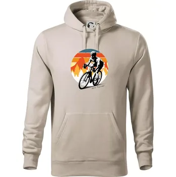 Pánská mikina Cyklista - Mountains! This is it! - Mikina pánská Cape s kapucí - 5XL ( Ledově šedá )