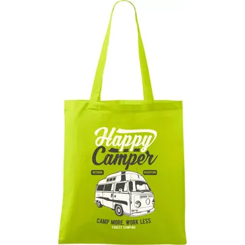 Happy Camper - Taška bavlněná - 42 x 38 cm ( Limetková )